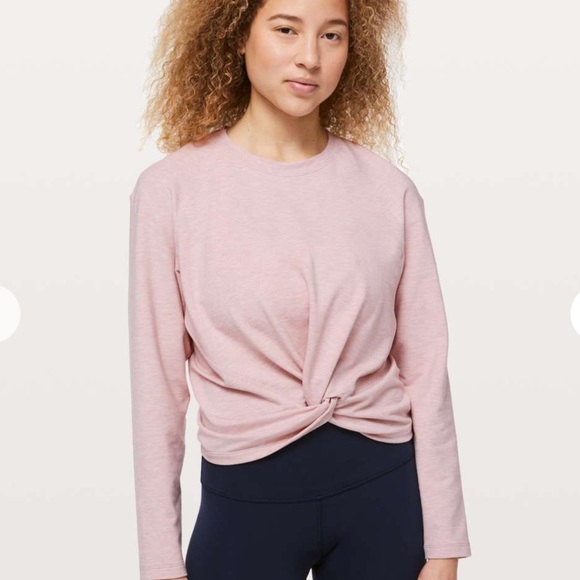 LULULEMON TUCK & GATHER WEATSHIRT TOP SIZE 6/8 - Picture 2 of 8